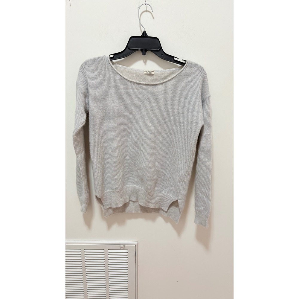 New Scotland Soft Cashmere Pullover Sweater Womens Gray Small Lightweight
